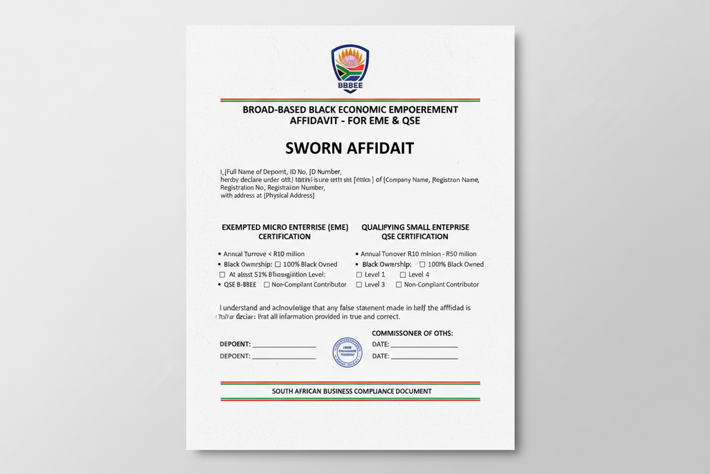 B-BBEE Affidavit (EME / QSE)