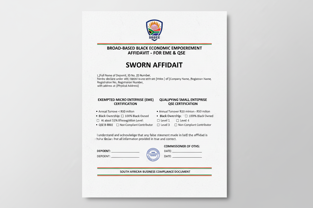 B-BBEE Affidavit (EME / QSE)